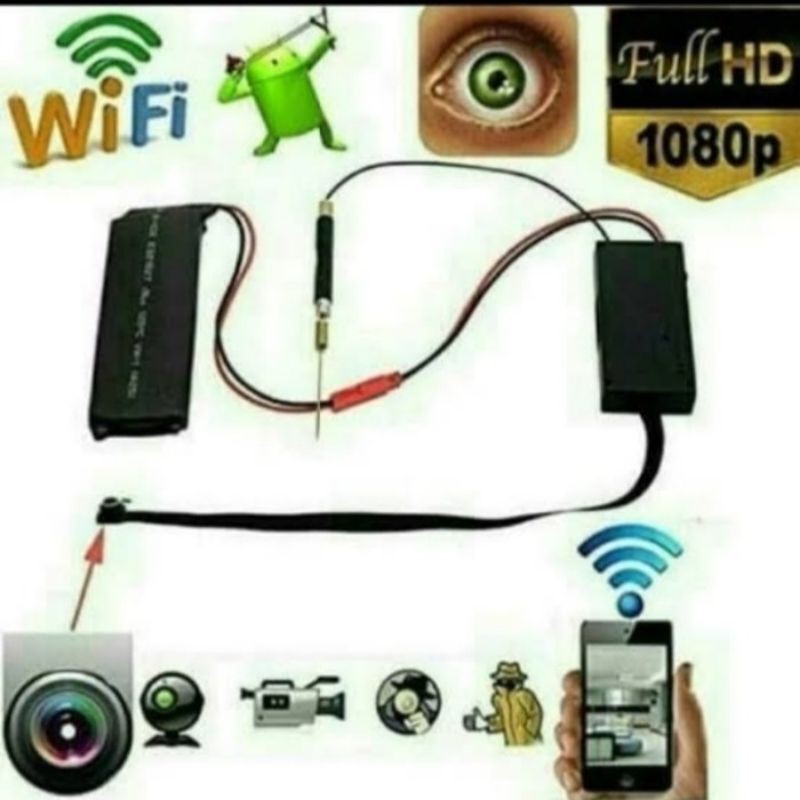 Spy Cam camera WIFI cctv Battery Baterai 5MP MINI SPY CAM / KAMERA PENGINTAI KECIL 5MP