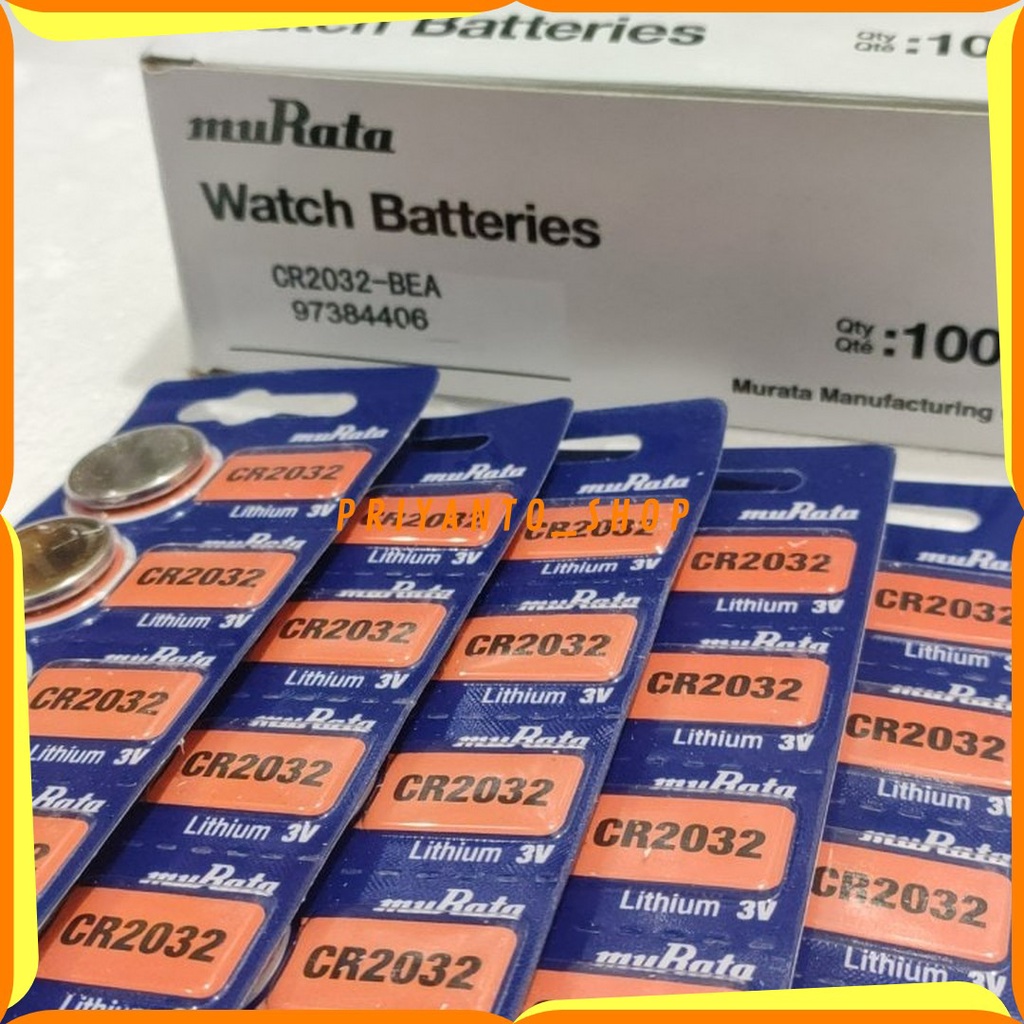 BATU BATRE MURATA CR 2032 CR-2032 BATTERY BATERAI ORIGINAL MURATA 2032