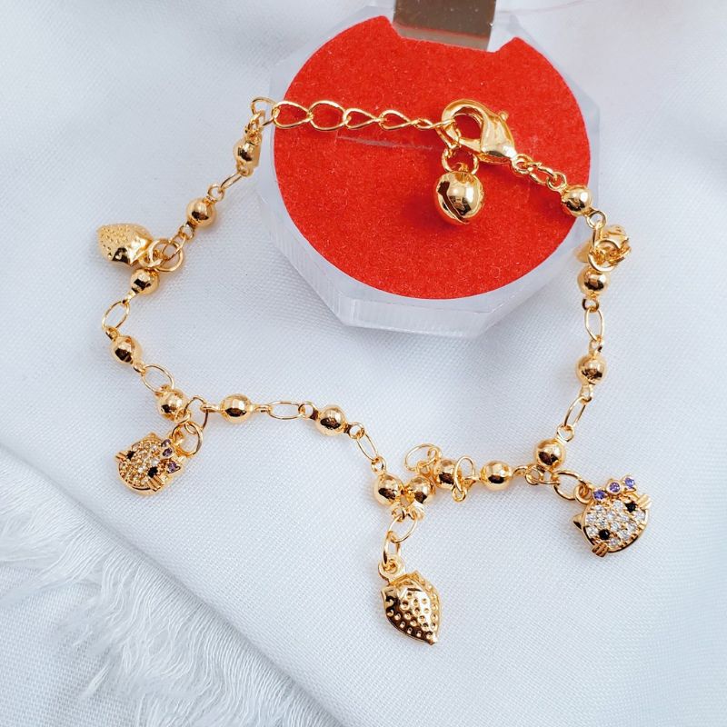 Gelang xuping branded Rantai wanita dewasa/remaja Lapis Emas Gold top RANDOM termurah model mewah-4