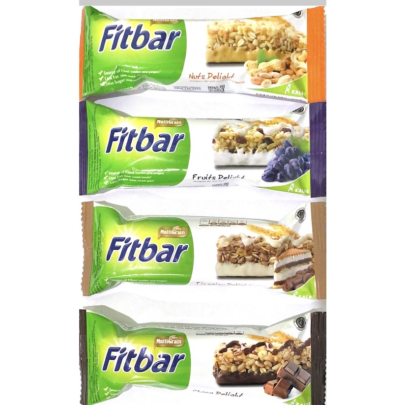Fitbar Multigrain Choco Delight / Tiramisu / Fruit Delight / Nuts 20gr - Per Pcs