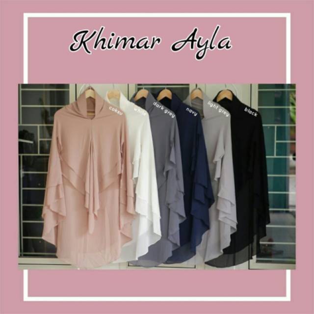 HIJAB / JILBAB KHIMAR SYAR'I PREMIUM - KHIMAR AYLA - BAHAN CERUTY BABYDOLL