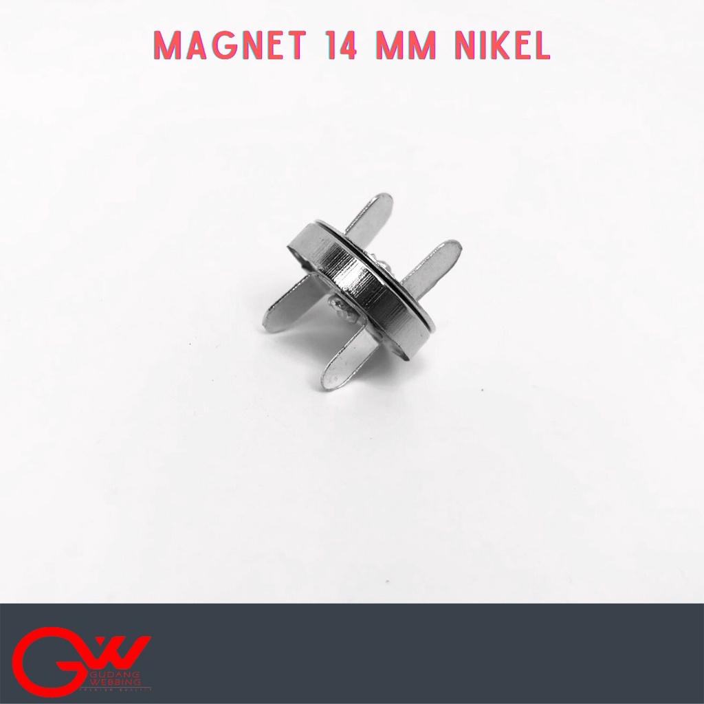 KANCING MAGNET / MAGNET 14MM NIKEL ( 200pcs )