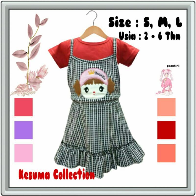 BAJU ANAK CEWEK PEREMPUAN DRESS PAYUNG BEAUTIFUL USIA 2 - 6 THN