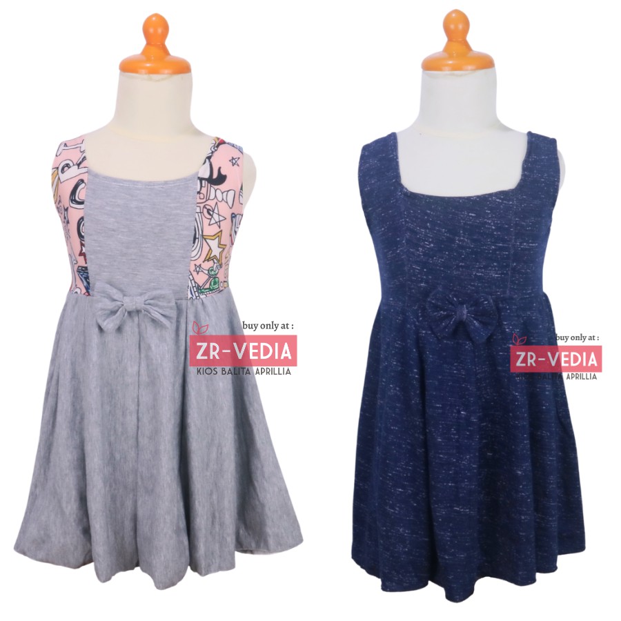 Dress Clairine uk 3-4 Tahun / Baju Anak Perempuan Murah Dres Batik Yukensi Pakaian Pesta Gaun Grosir