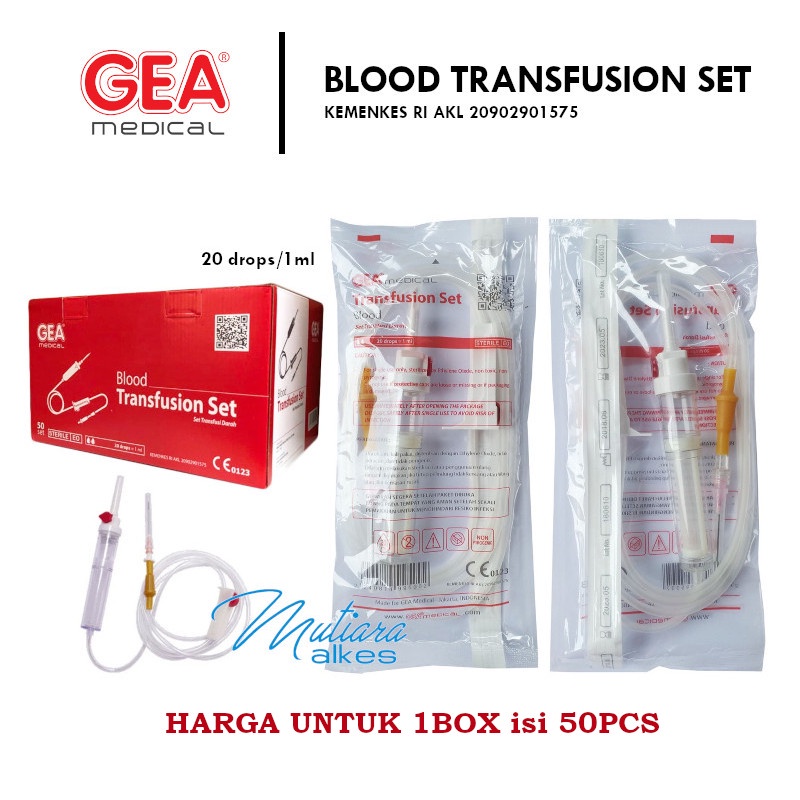 1BOX isi 50PCS - Blood Transfusion Set GEA - Transfusi Darah