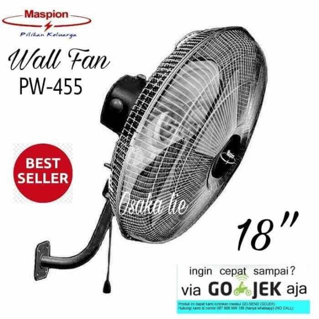 KIPAS ANGIN WALL TORNADO MASPION PW-455 BESI