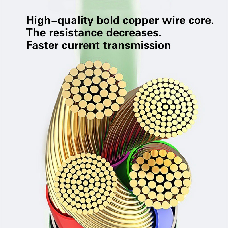 Bahan Silikon Cair Charger Multi Fungsi 3in1 Universal Fast Charging Kabel USB Untuk Android Apple Type-C