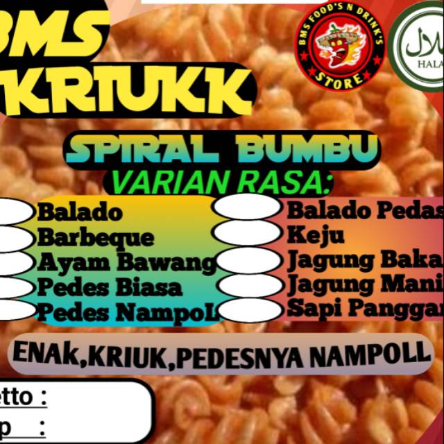 

SPIRAL BUMBU Aneka cemilan murah enak renyah gurih