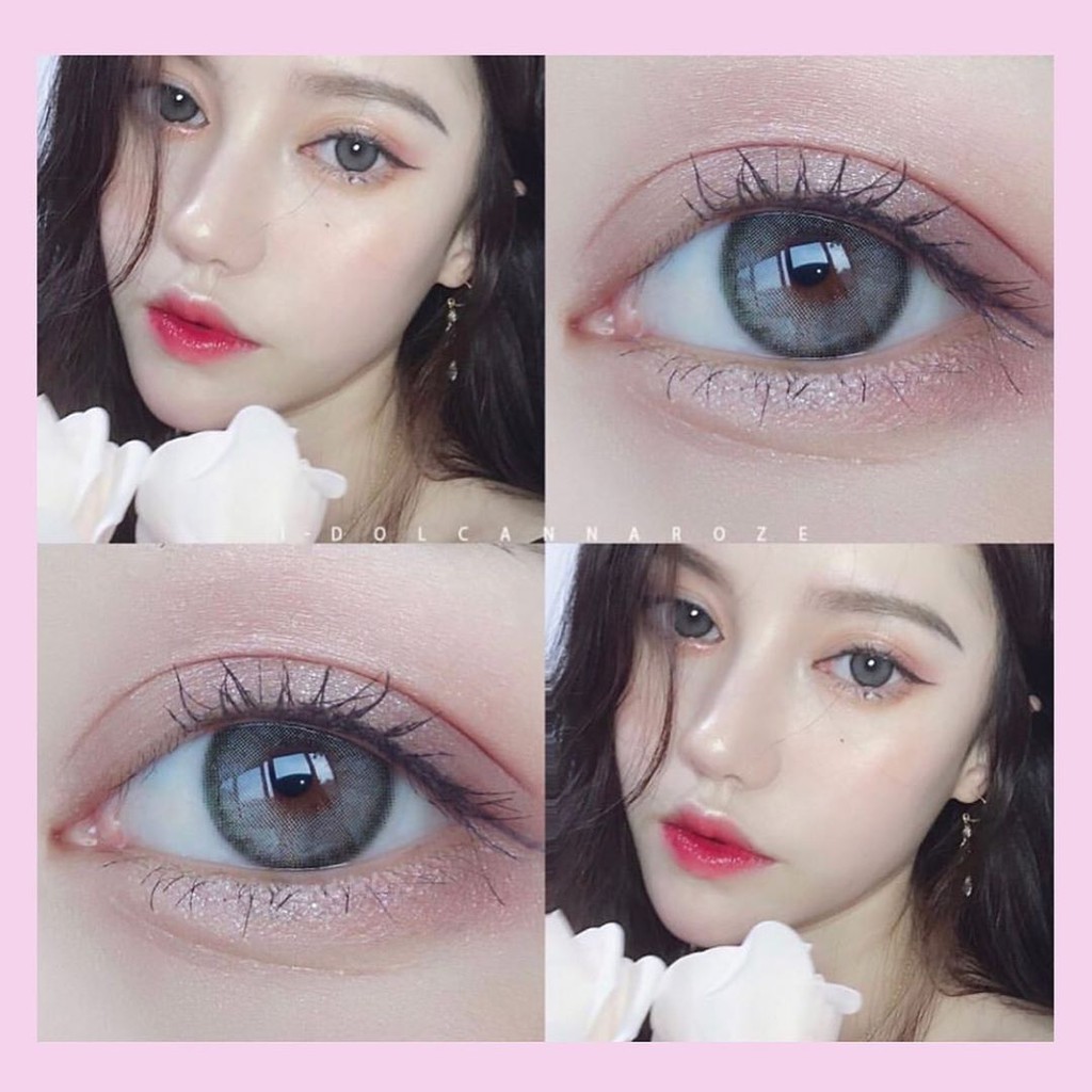 Softlens i-DoL Canna Roze Charcoal Gray (Abu-abu Gelap) - Princess Idol