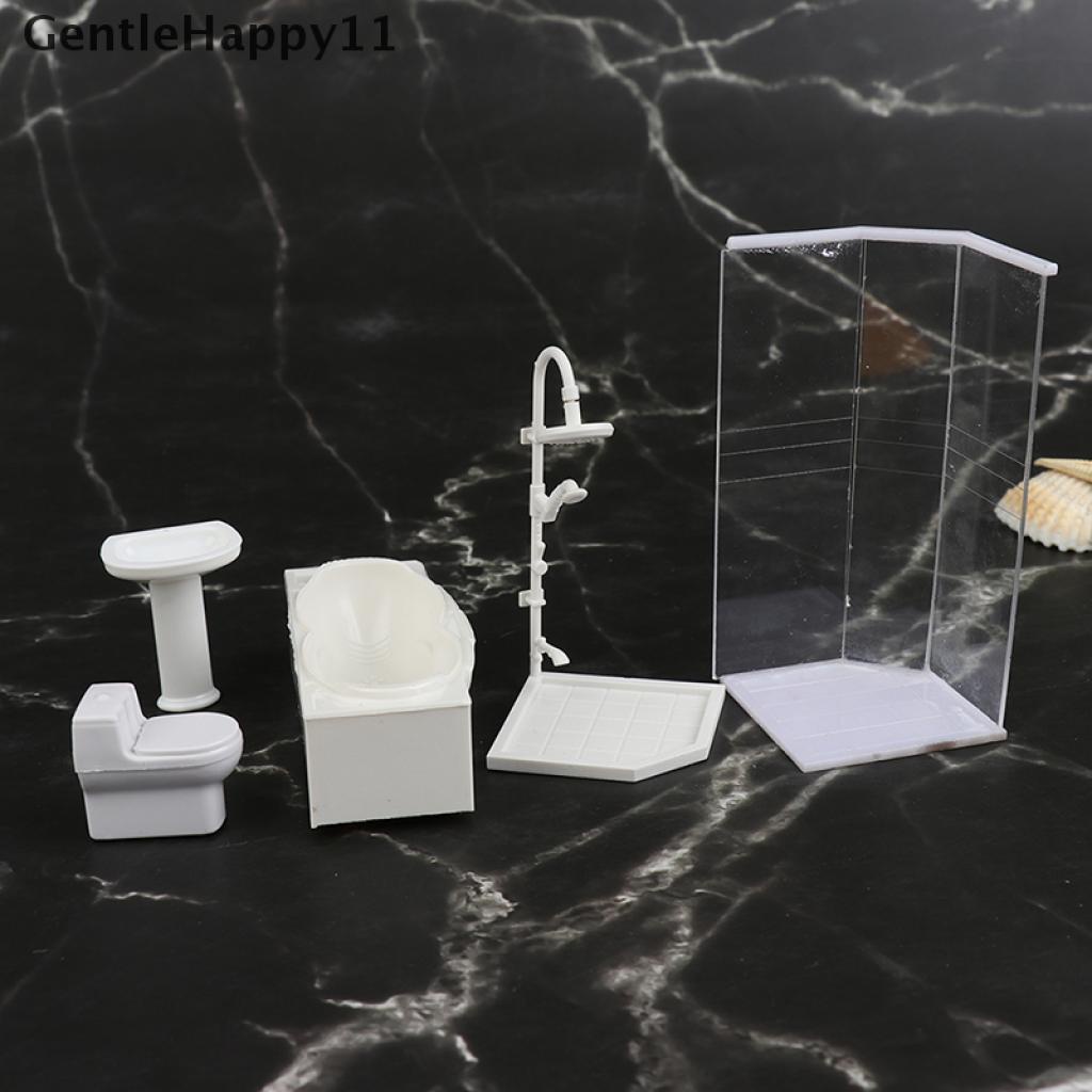 Gentlehappy Mainan Miniatur Bathtub / Wastafel / Toilet / Shower Kamar Mandi Skala 1: 25 Untuk Aksesoris Rumah Boneka
