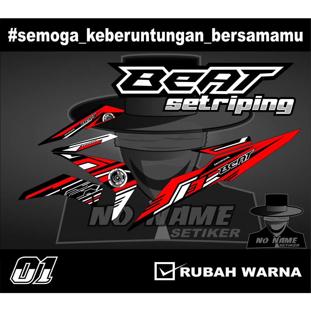 Striping stiker setiker Motor Beat esp (dm1) 2016 2017 2018 2019 Fi / Fi New Esp Iss Variasi Honda