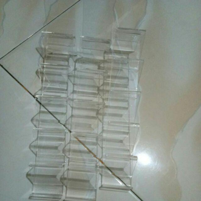 Akrilik Display Pajangan Tempat Dompet 6 Susun