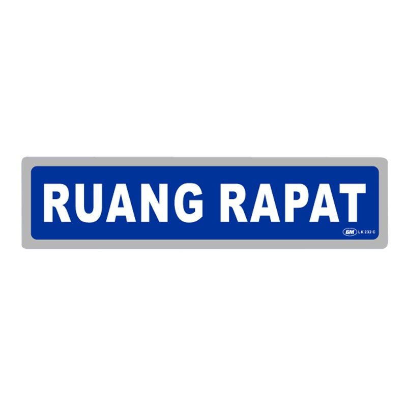 

Papan Tanda / Sign Board / Label Acrylic RUANG Rapat LK 232 C