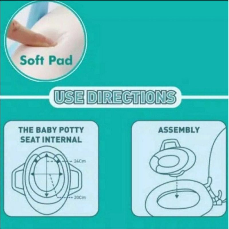 KANDILA Soft Baby Potty Seat Ring Toilet Bayi with Handdle