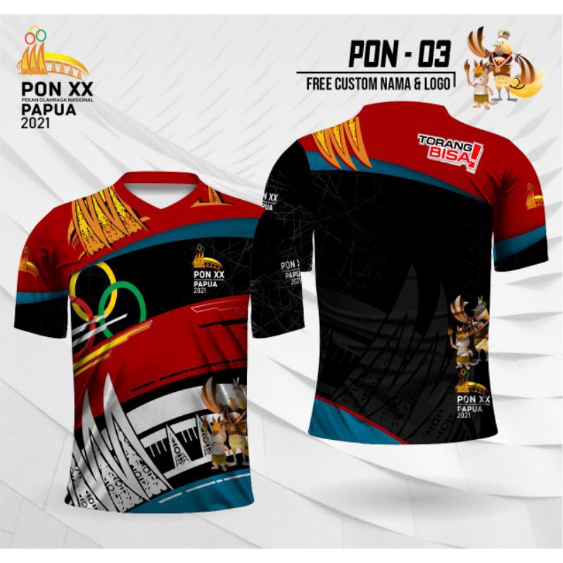 jersey PON XX Papua baju PON kaos PON olahraga PON XX PAPUA 2021