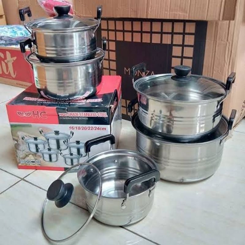 PANCI SET HC TUTUP KACA | COOKWARE HC TUTUP KACA