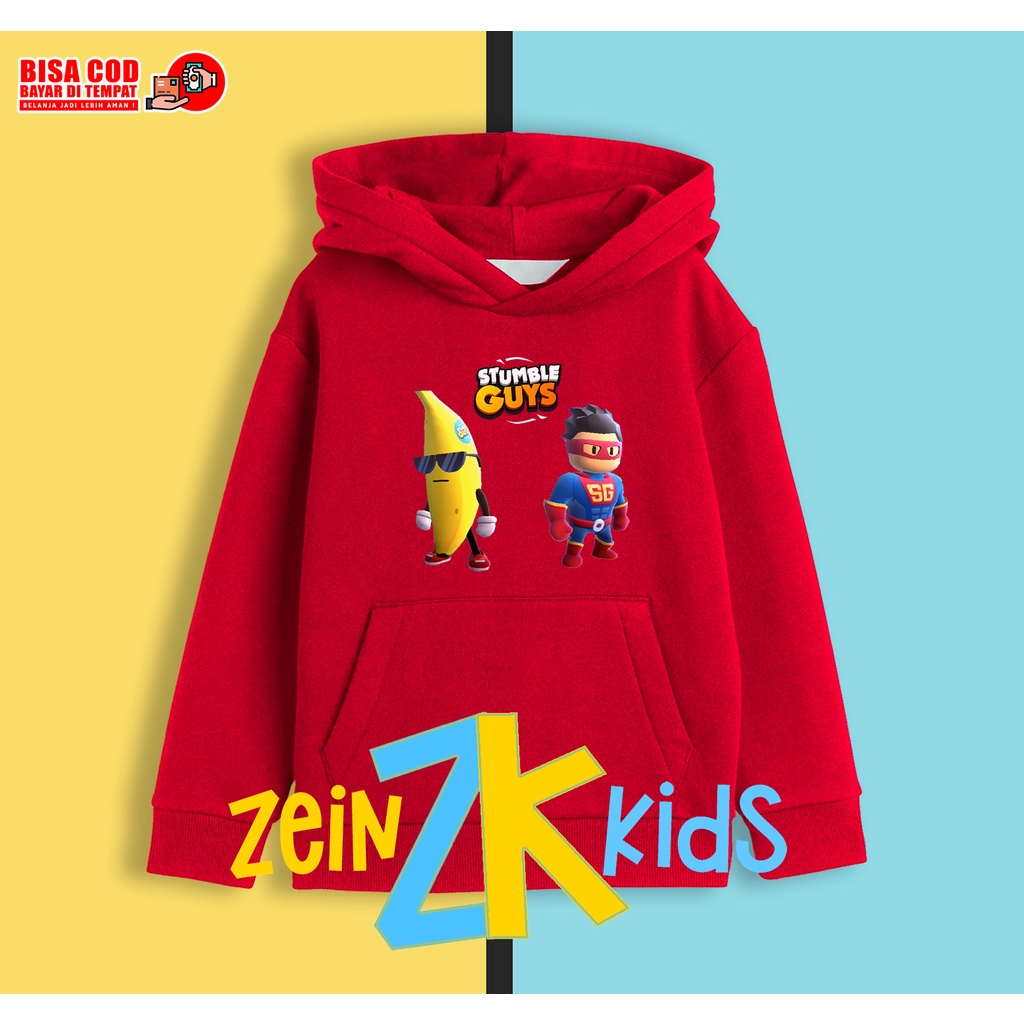 Jaket Hoodie Anak Stumble Guys Skin Legendaris / Hoodie Anak Stumble Guys Skin Pisang / Skin Banana 