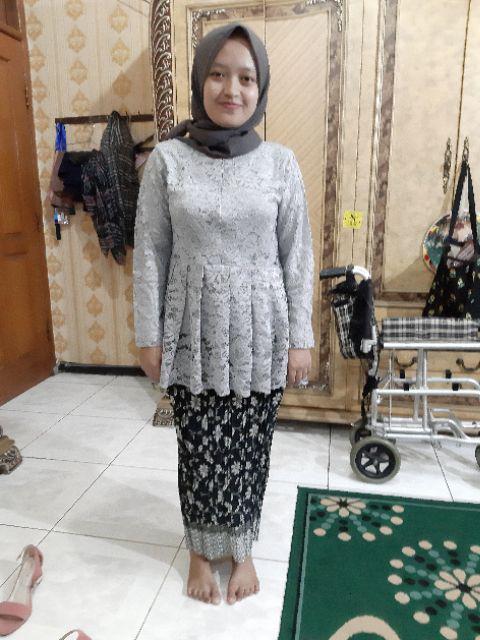 Couple Babydoll Long Hand Melati Silver/brukat/sarimbit
