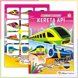 Buku Mewarnai Anak Tk Paud Sd Kereta Api Shopee Indonesia