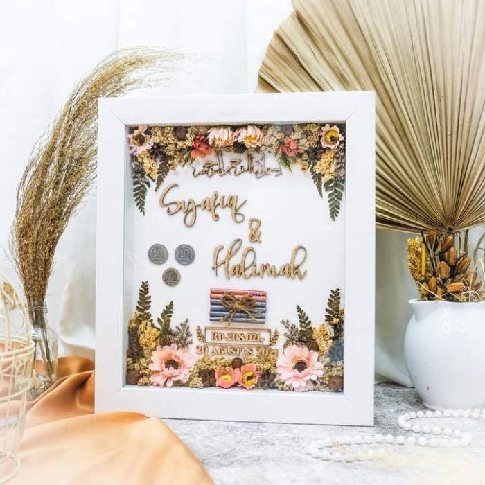 MAHAR RUSTIC FRAME FIGURA PUTIH POLOS - 25X35 - 25X35