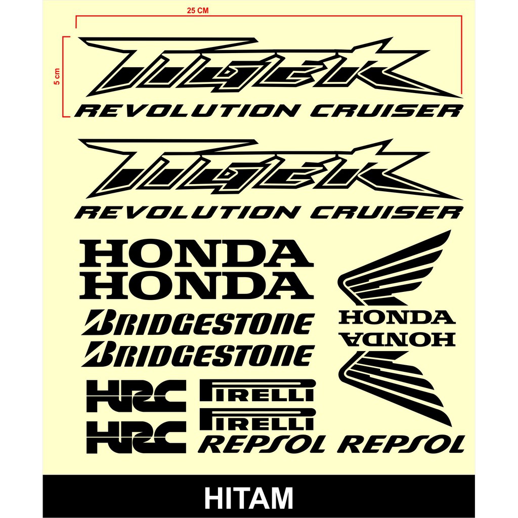 Stiker Cutting Sticker Skotlite Body Motor Honda Tiger Shopee