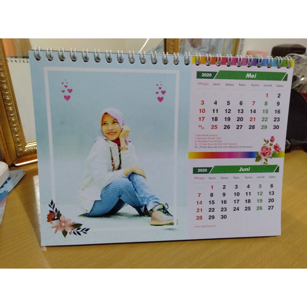 Kalender meja 6 lembar Landscape