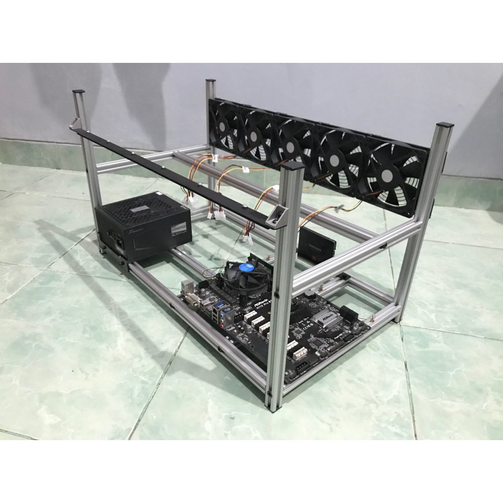 AVANT Pro Miner Case - Rak Mining 6 GPU Single PSU -  RX VEGA - RX 560 - RX 570 - RX 580 - NVIDIA 10