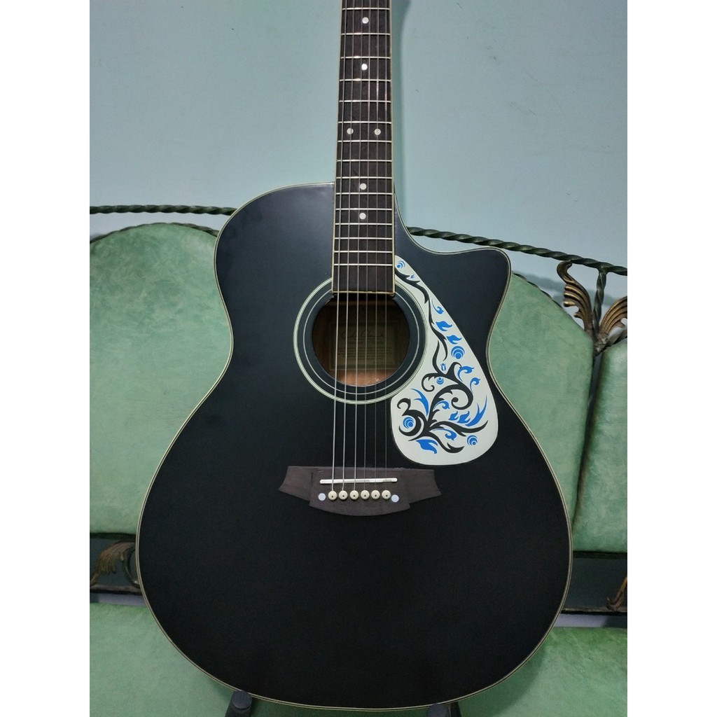 Gitar Akustik Elektrik Merk Cole Clark Warna HItam Doff Black Doff Eq 7545 Murah Jakarta