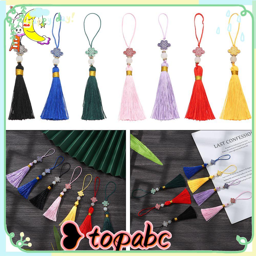 TOP Crafts Tassel Phone Clothing Accessories Case Pendant Knot Tassel Home Decor Element Hanging Decorations Chinese style 14 cm New Year/Multicolor