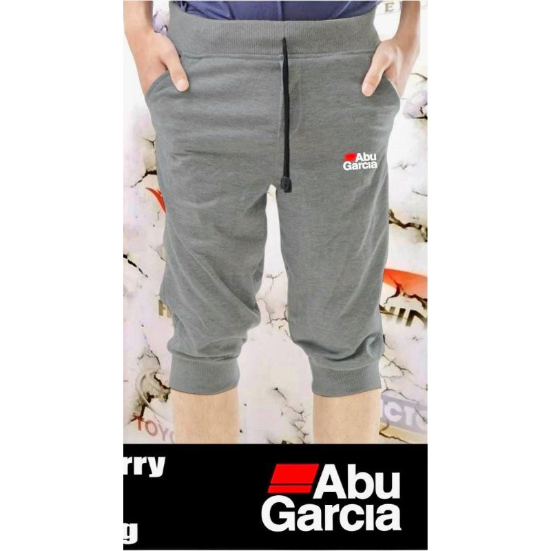 Celana jogger mancing 7/8 saku samping resleting