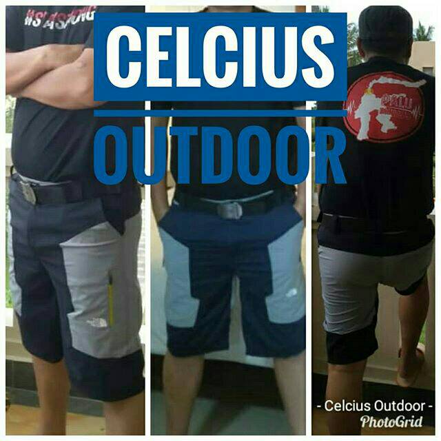 Celana Gunung Pendek Quickdry  Outdoor Tnf lokal