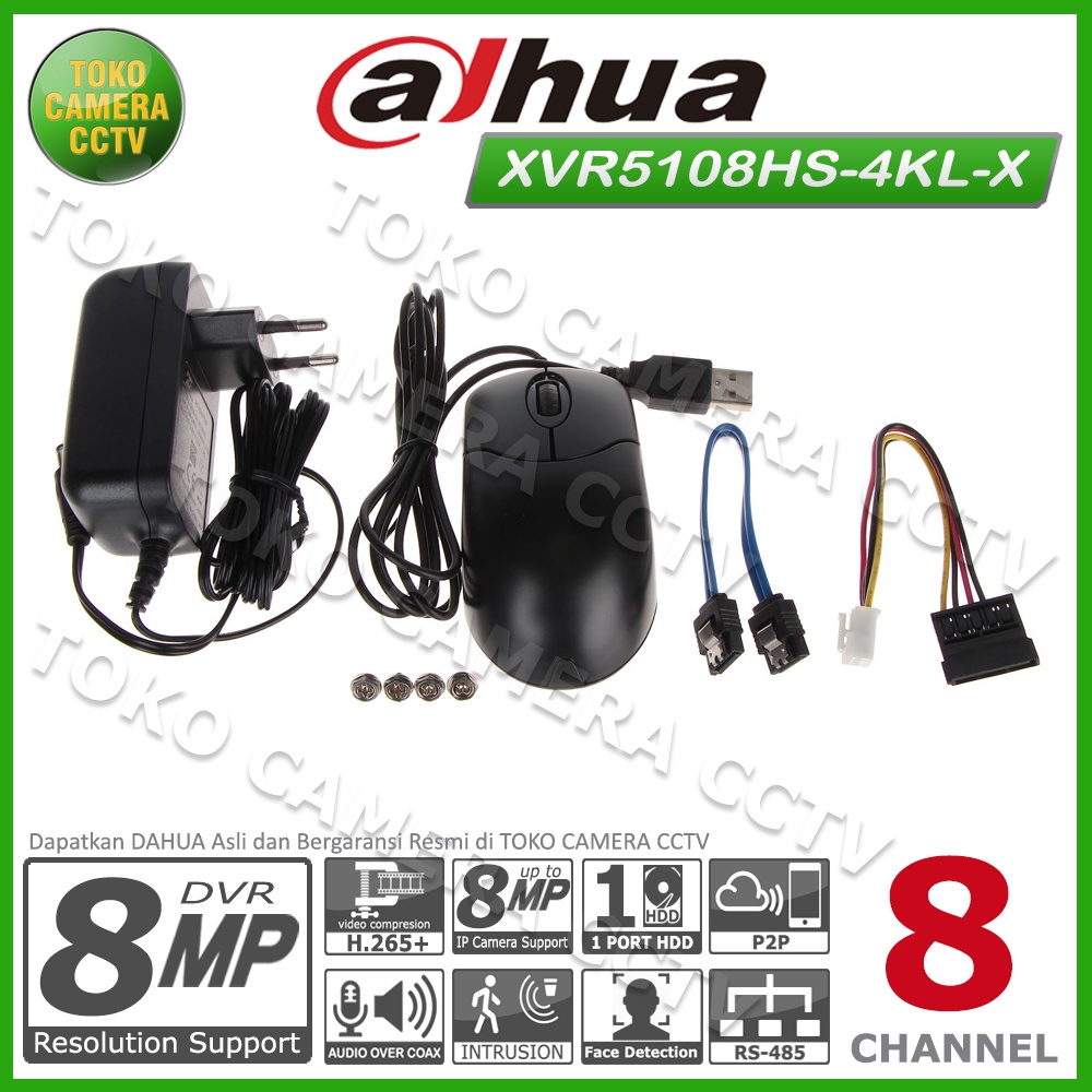 DVR RECORDER CCTV DAHUA 8 CHANNEL CCTV DAHUA 8CH 8MP 4K