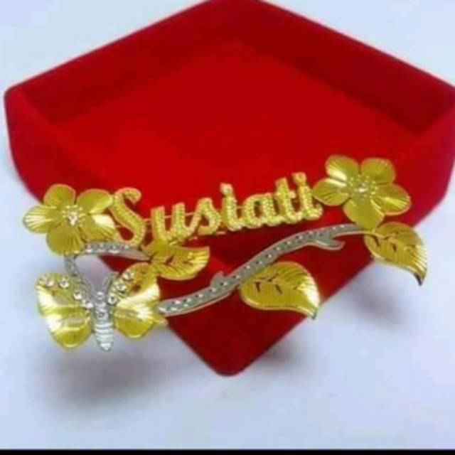 BROS NAMA CUSTOM /BROS REQUEST UKIR NAMA GOLD - SILVER/BROS BISA PESAN NAMA