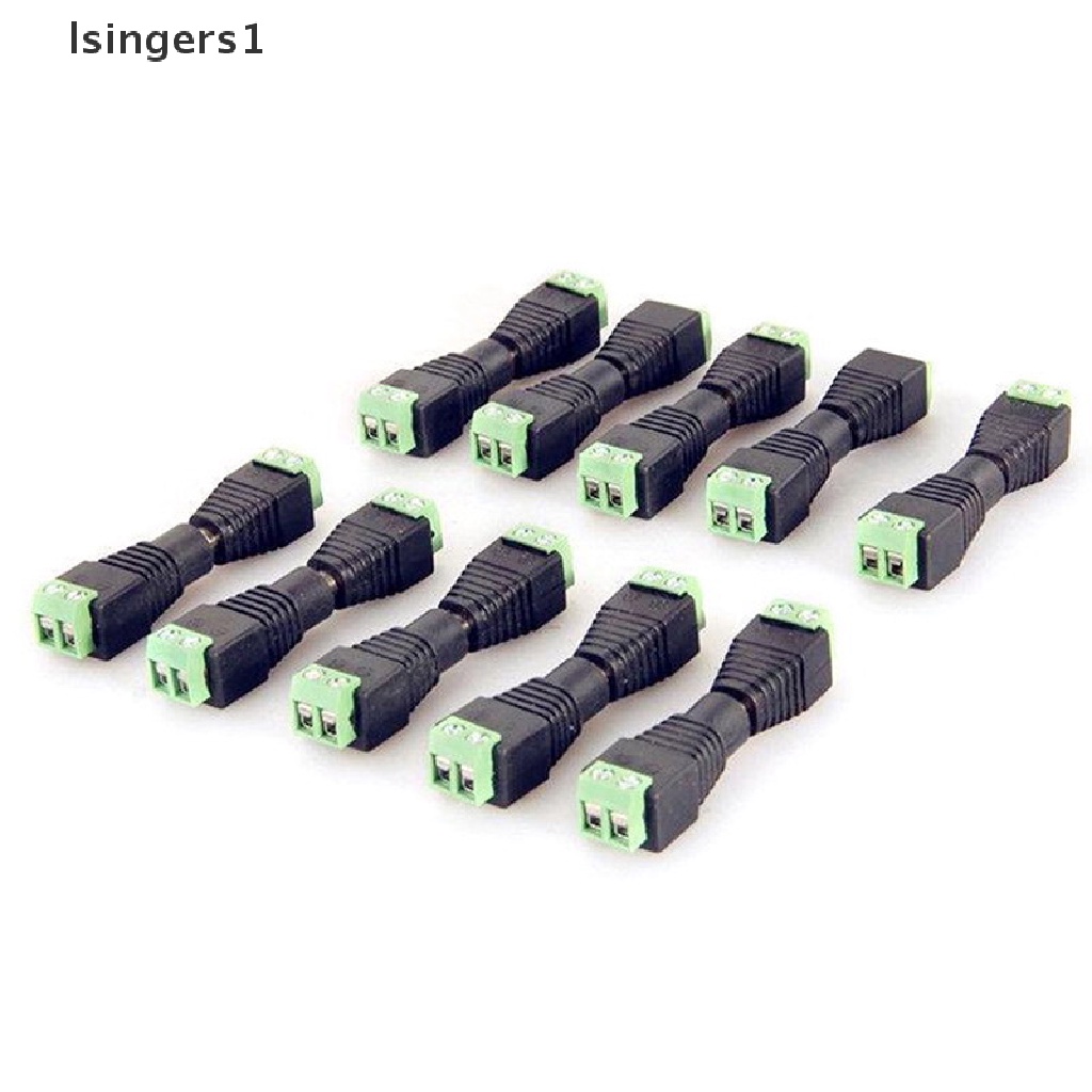 (lsingers1) 20pcs Adapter Konektor Jack Power DC Male + Female 2.1x5.5mm Untuk CCTV