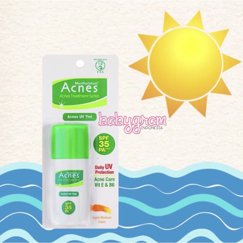 ORIGINAL Acnes UV Tint 30 gram SPF 35 Sunblock Krim Pelindung Wajah Muka Sunscreen Rohto