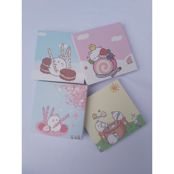 MEMO PAD aesthetic cute design karakter animasi molang-2