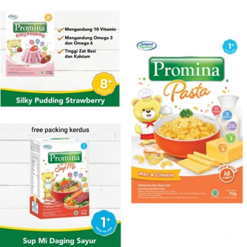 Promina pudding, sup mie, pasta mac cheese