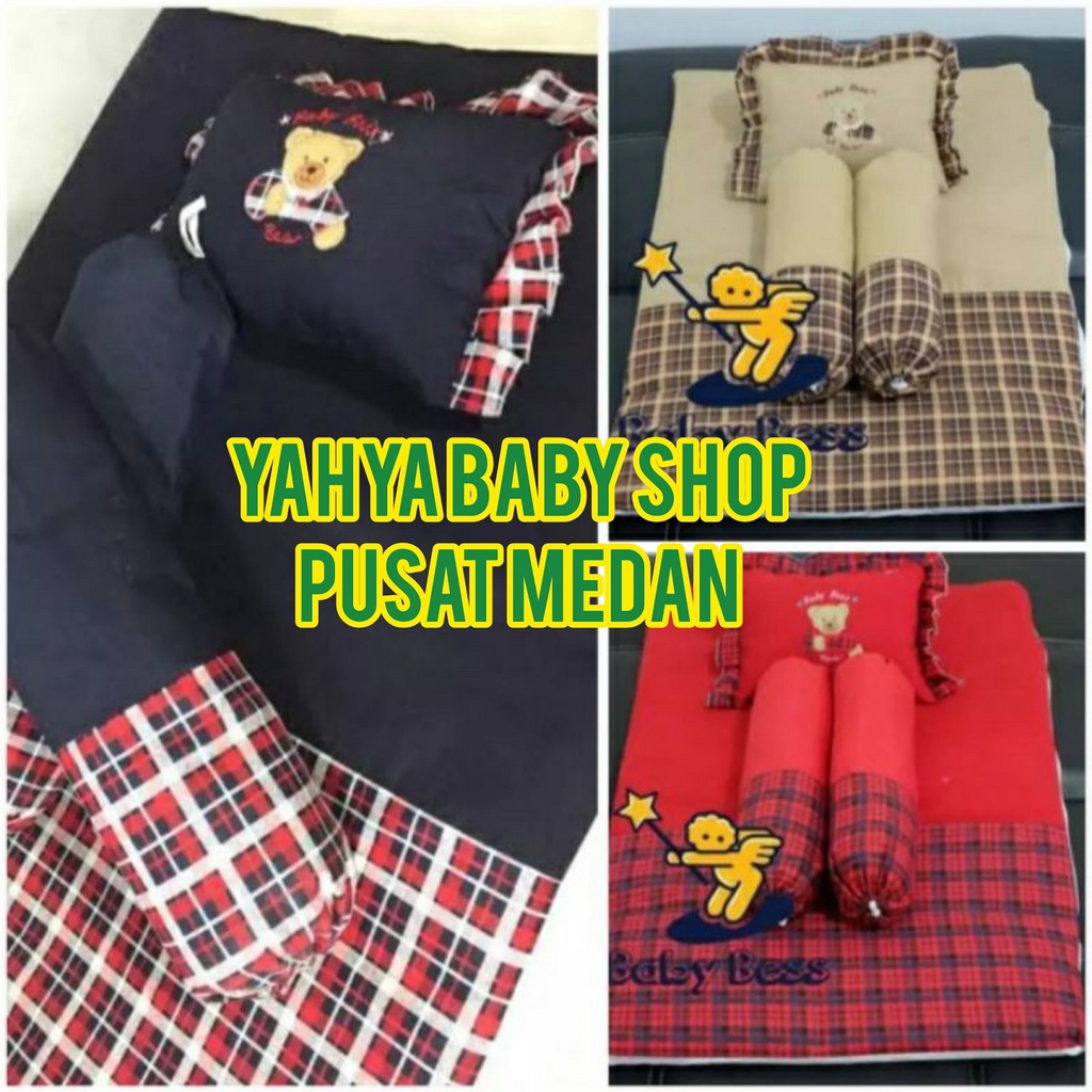 KASUR BABY BESS/ PERLENGKAPAN TIDUR BAYI  LENGKAP DENGAN MATRAS 1 BANTAL DAN 2 GULING/Yahya Baby Sho