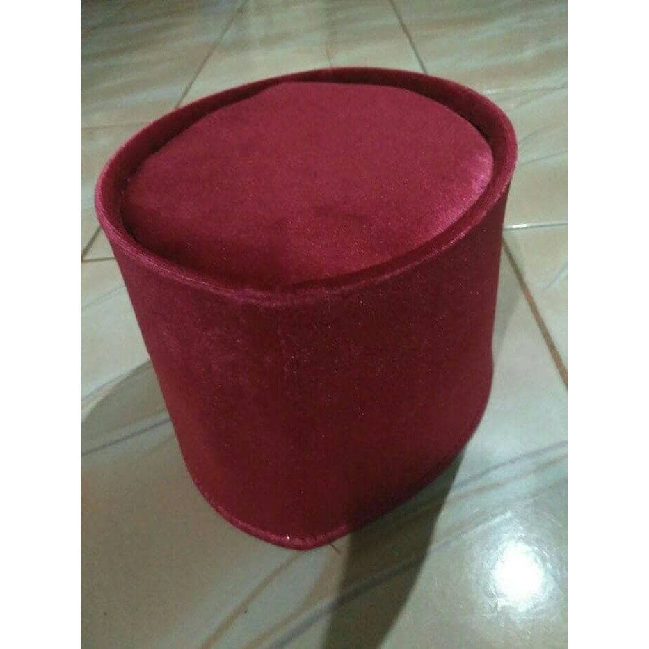 Promo peci Turki bludru merah tingginya 15 cm Murah