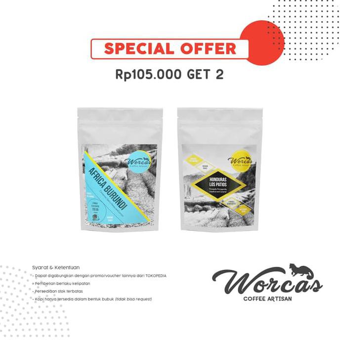 

WORCAS Special Bundle Promo 2 Kopi Arabica Import 200gr Single Origin - KOPI BIJI