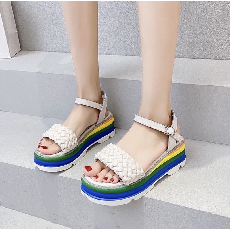 Wedges D2158 sendal wanita import realpict