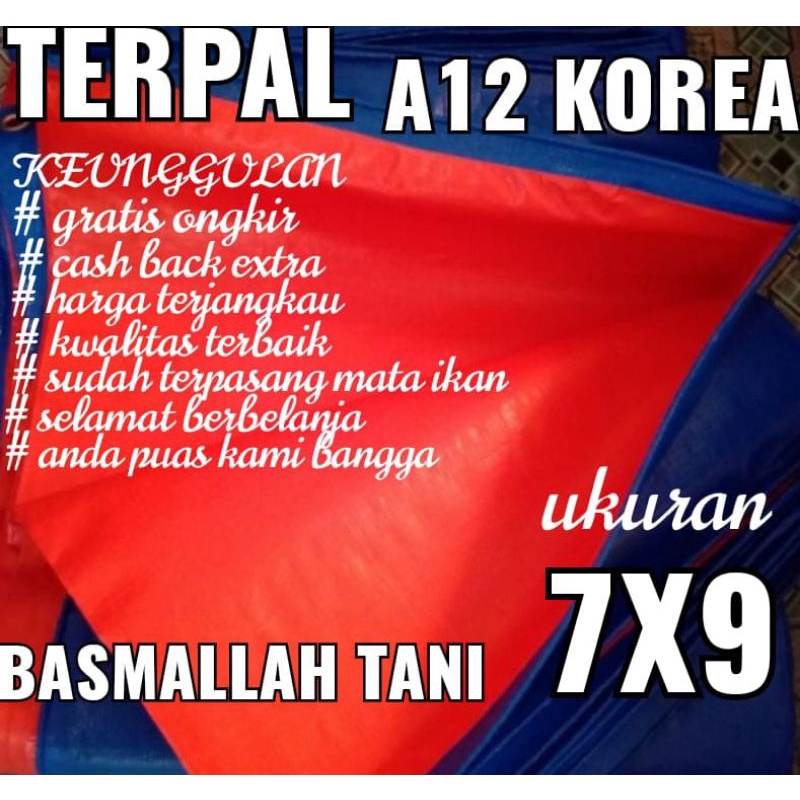 Terpal korea A12 ukuran 7x9 meter mrek TRECK