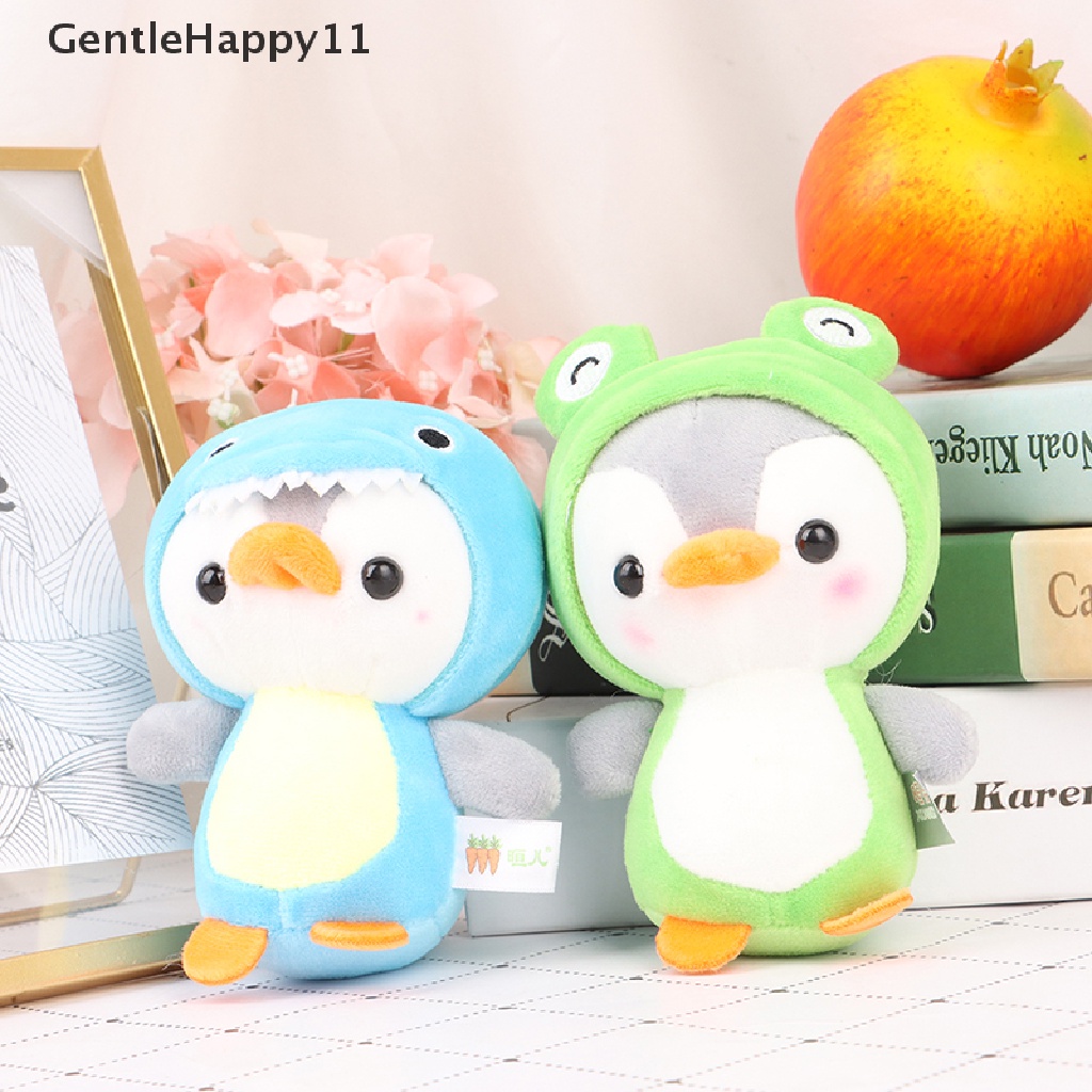 Gentlehappy 12 cm Pinguin Boneka Plush Hewan Liontin Gantungan Kunci Anak Mini Mainan Mewah Hadiah