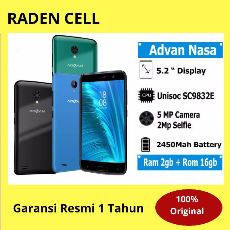 Advan Nasa Ram 2/16 GB Handphone Android 4G LTE Murah HP 4G LTE Murah Smartphone 4G Garansi Resmi