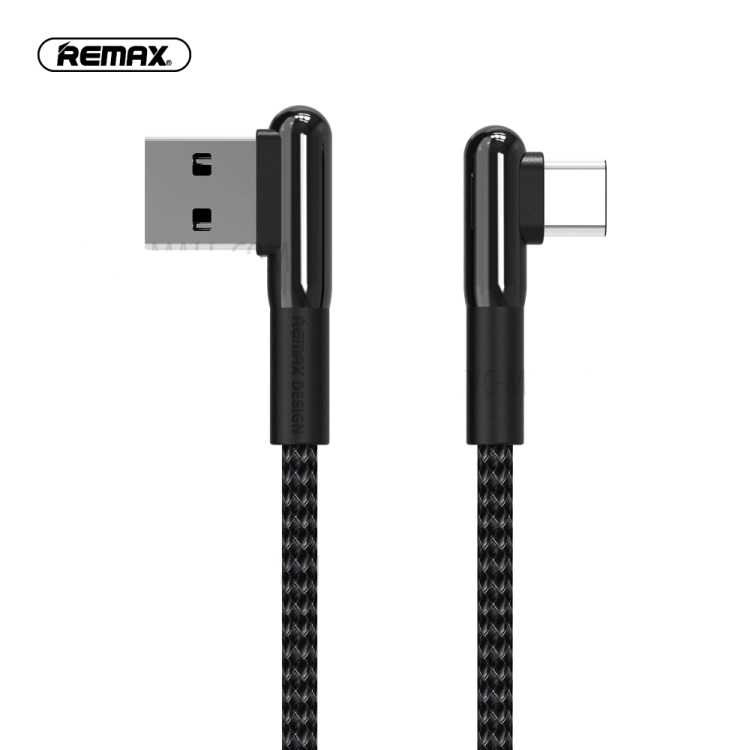 Remax Gaming Kabel Charger USB Type C L Shape 3A 1 Meter - RC-155a