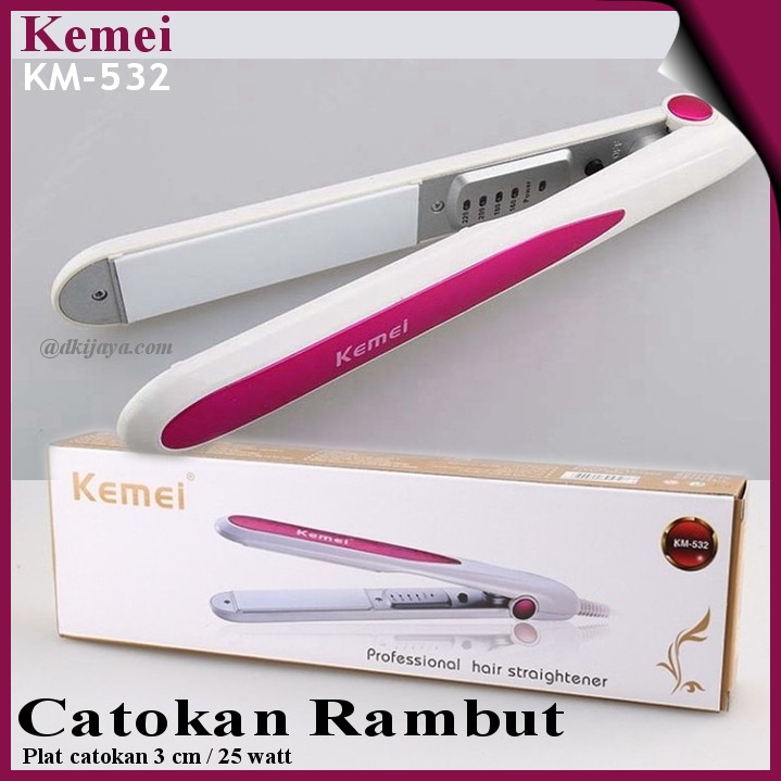 Catokan Rambut Kemei 2219 Catok Rambut Premium 2 in 1 IR Curly Bonding KM2219 KM531 KM532 ORIGINAL