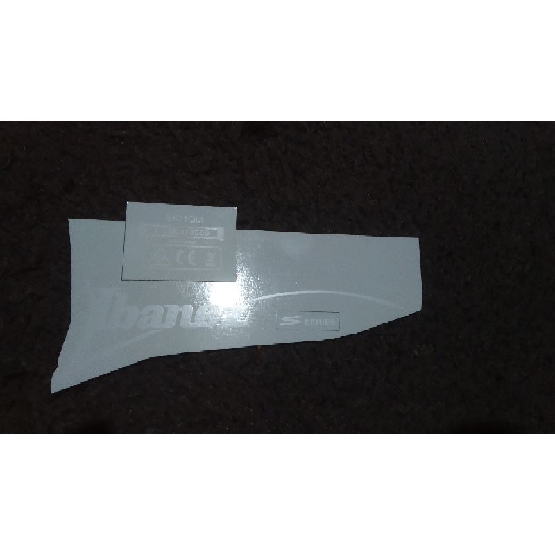 stiker water Slide decal logo ibanez s series spesial white