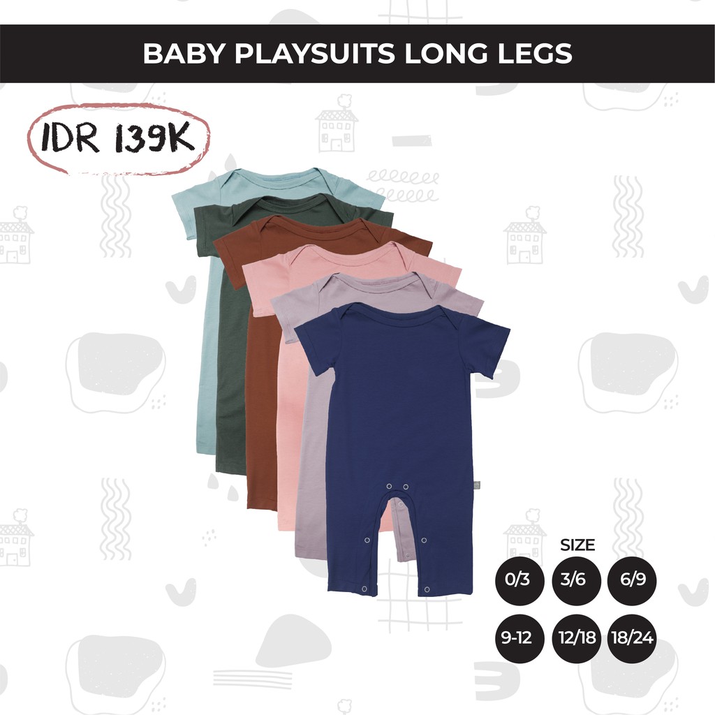 Maison Elmesa Playsuit Baju Bayi Ultrafine Kaki Panjang