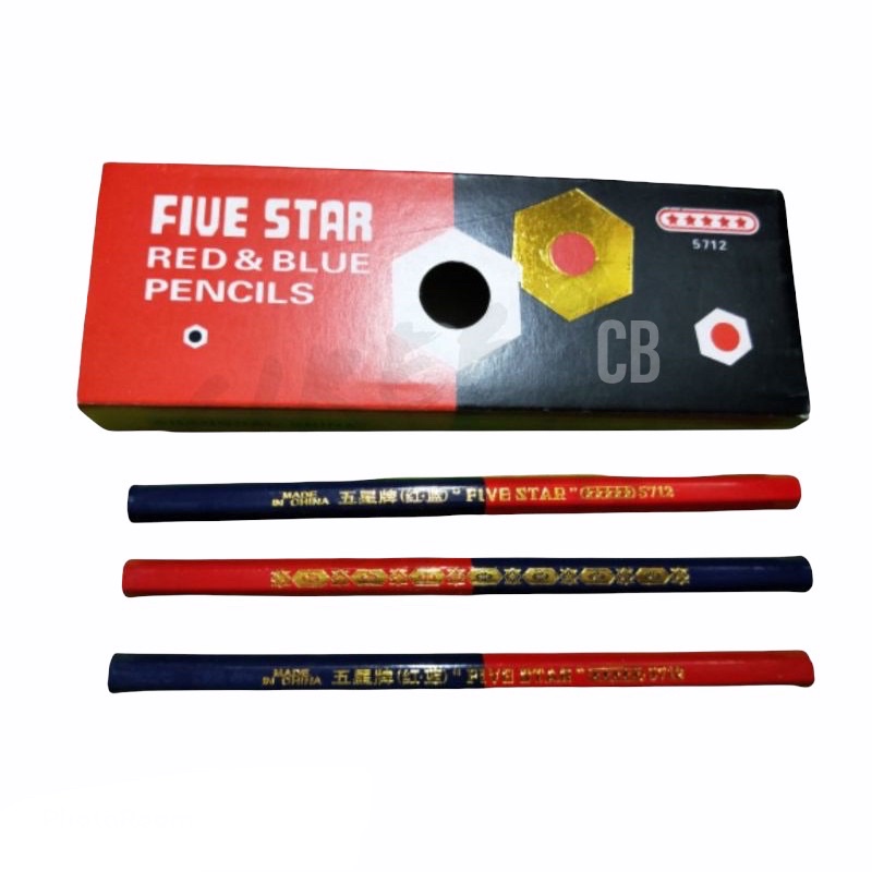 

Pensil Merah Biru Besar/ Pensil Pola per pcs