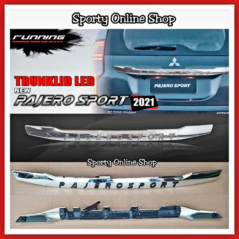 Trunk Lid Pajero 2016up Crome Lampu LED